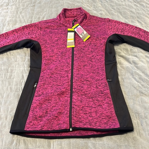 NWT Marc New York Performance Knit Jacket, Pink, Black, Zippered Pockets, Size S - Picture 2 of 10